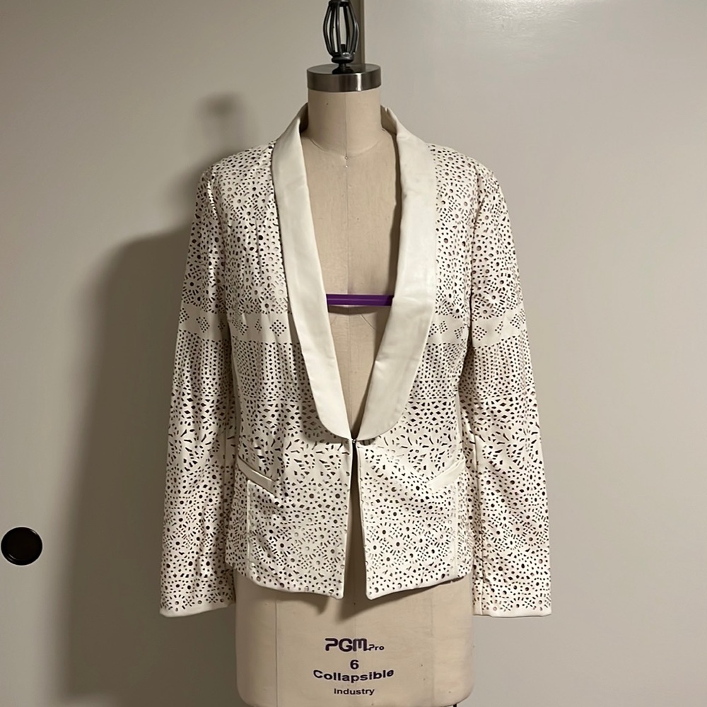 Dolce Vita laser cut faux leather jacket